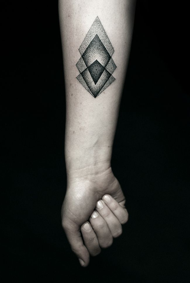 geometric arm tattoo