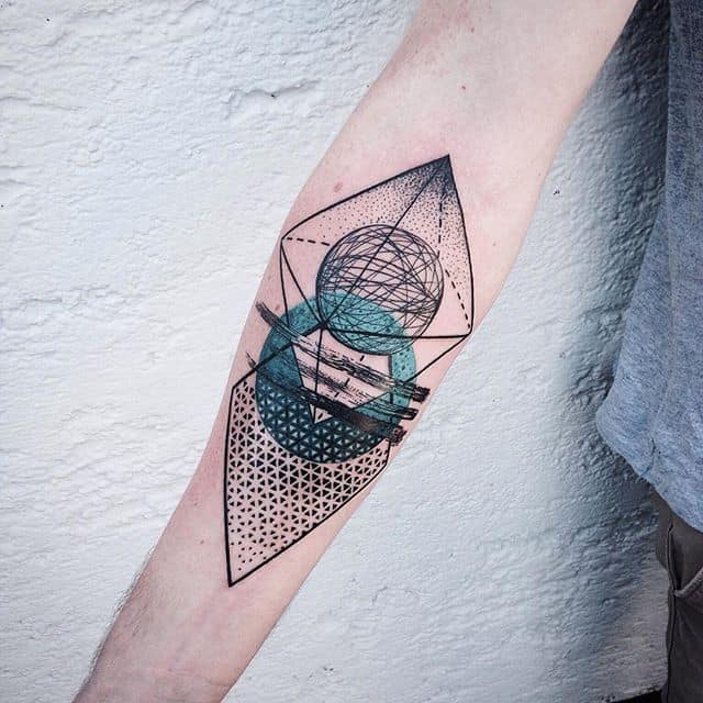geometric arm tattoo