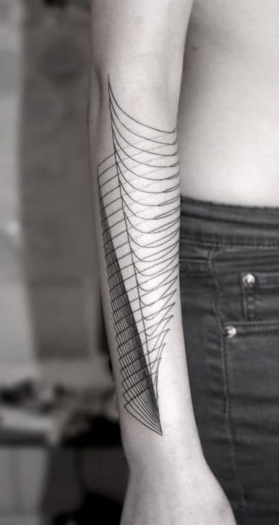 geometric arm tattoo