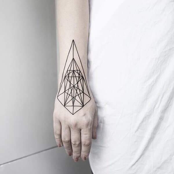 Geometric hand piece by Andrei Svetov  Tattoogridnet