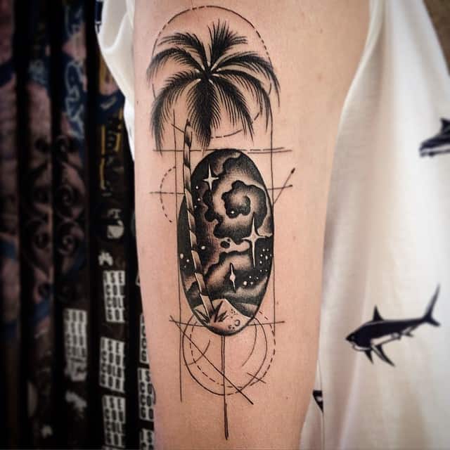 38 Alluring Palm Tree Tattoo Designs  TattooBlend