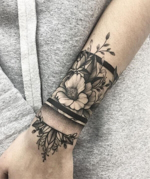 hibiscus tattoo on arm