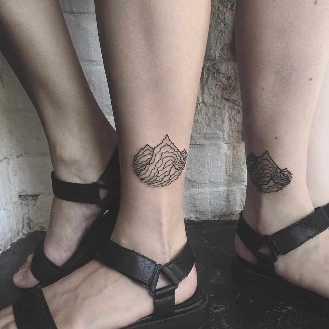 mountain ankle tattoo