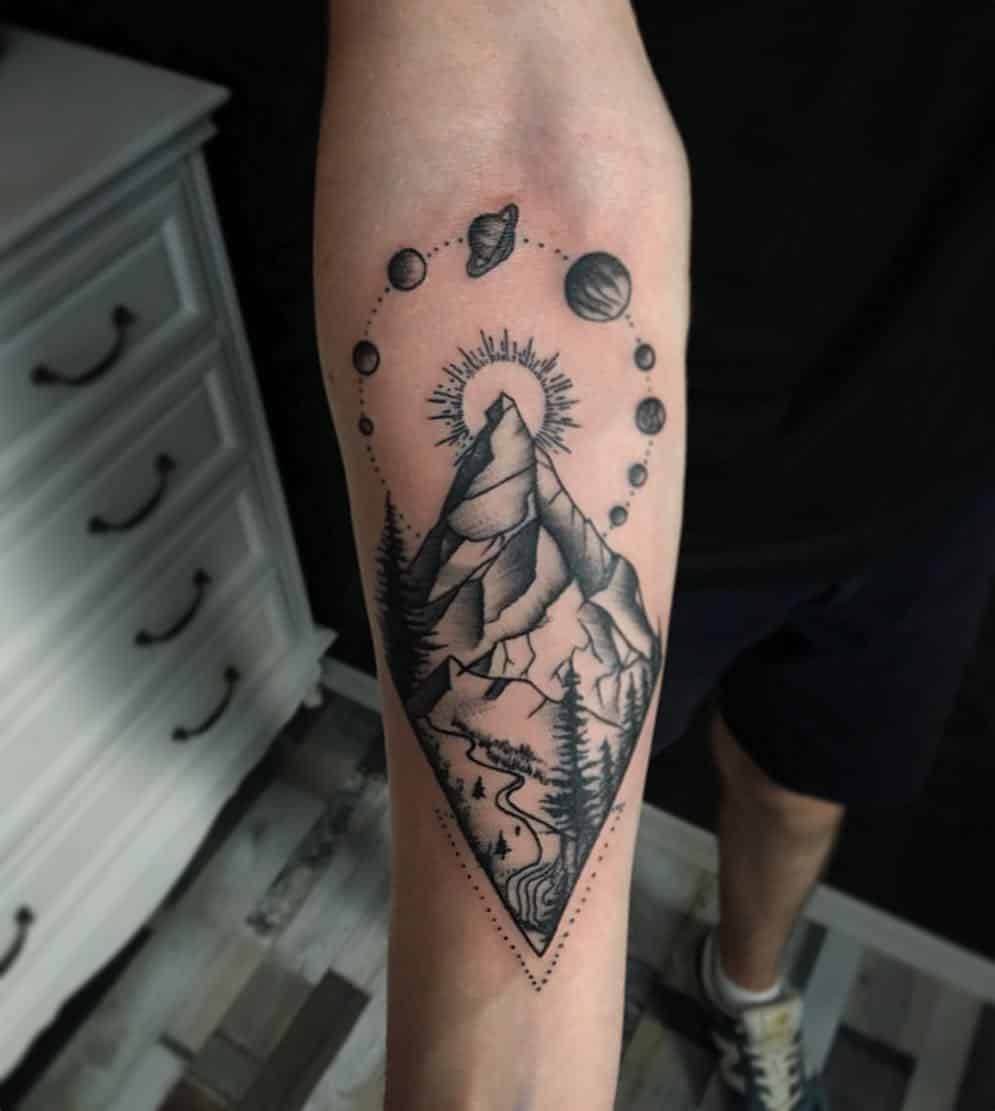 mountain arm tattoo