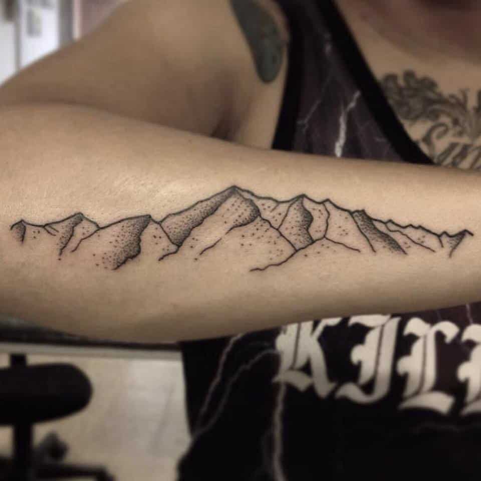 Black Diamond Tattoo - Geometric mountain range by @kenkouken #tattoo # tattoos #ink #inked #art #tattooartist #tattooed #tattooart #tattoolife  #blackwork #artist #love #tattooing #tattooist #tatuagem  #blackandgreytattoo #tatuaje #tattoostyle #tattooer ...