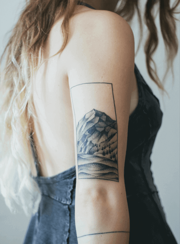 mountain elbow tattoo