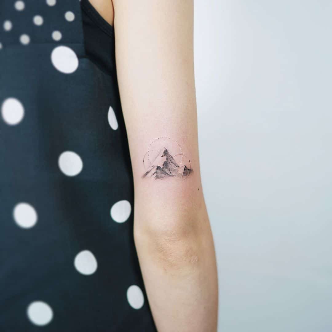 mountain elbow tattoo