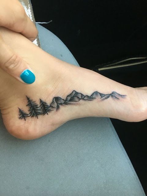 mountain foot tattoo