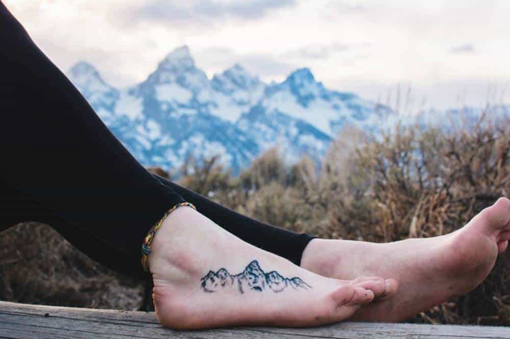 mountain foot tattoo