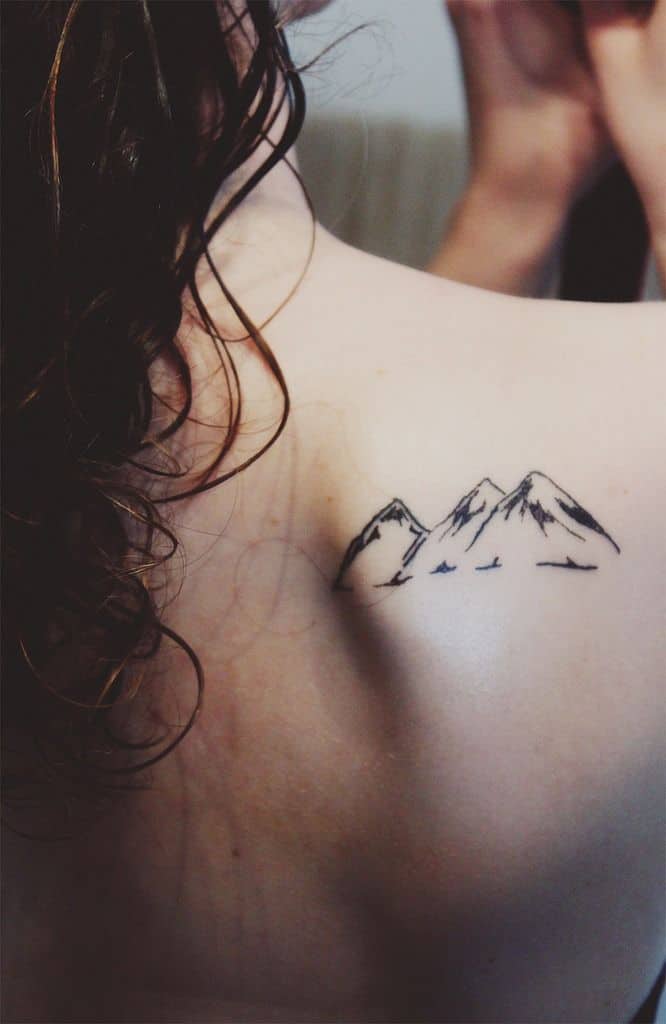 mountain shoulder tattoo