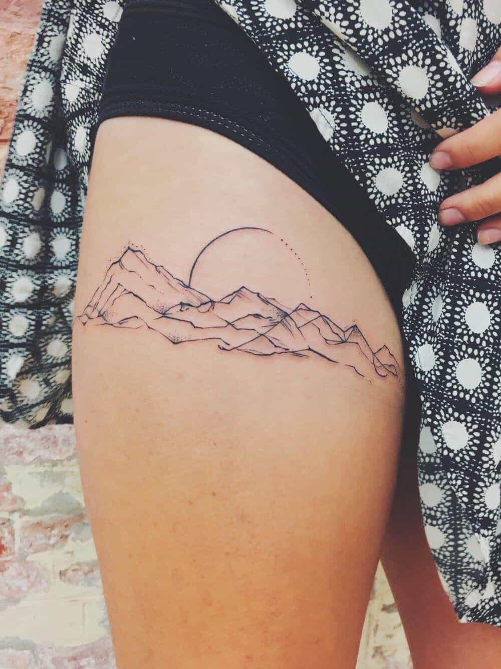 40 Cute Mountain Tattoo Designs for Everyone  Hobby Lesson