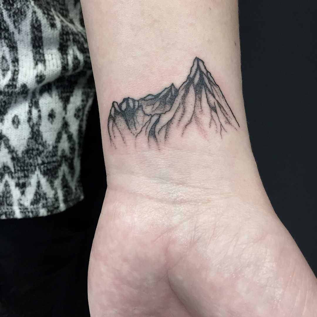 mountain wrist tattoo