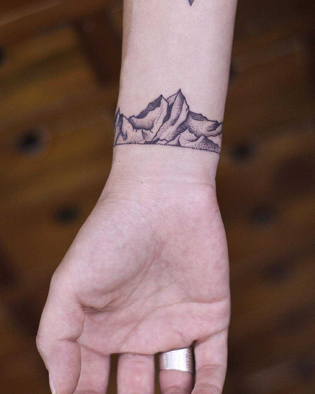 mountain wrist tattoo