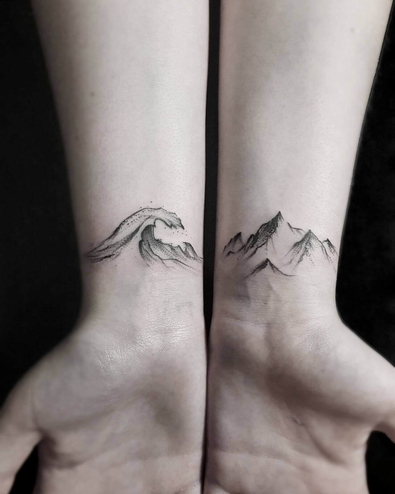 mountain wrist tattoo