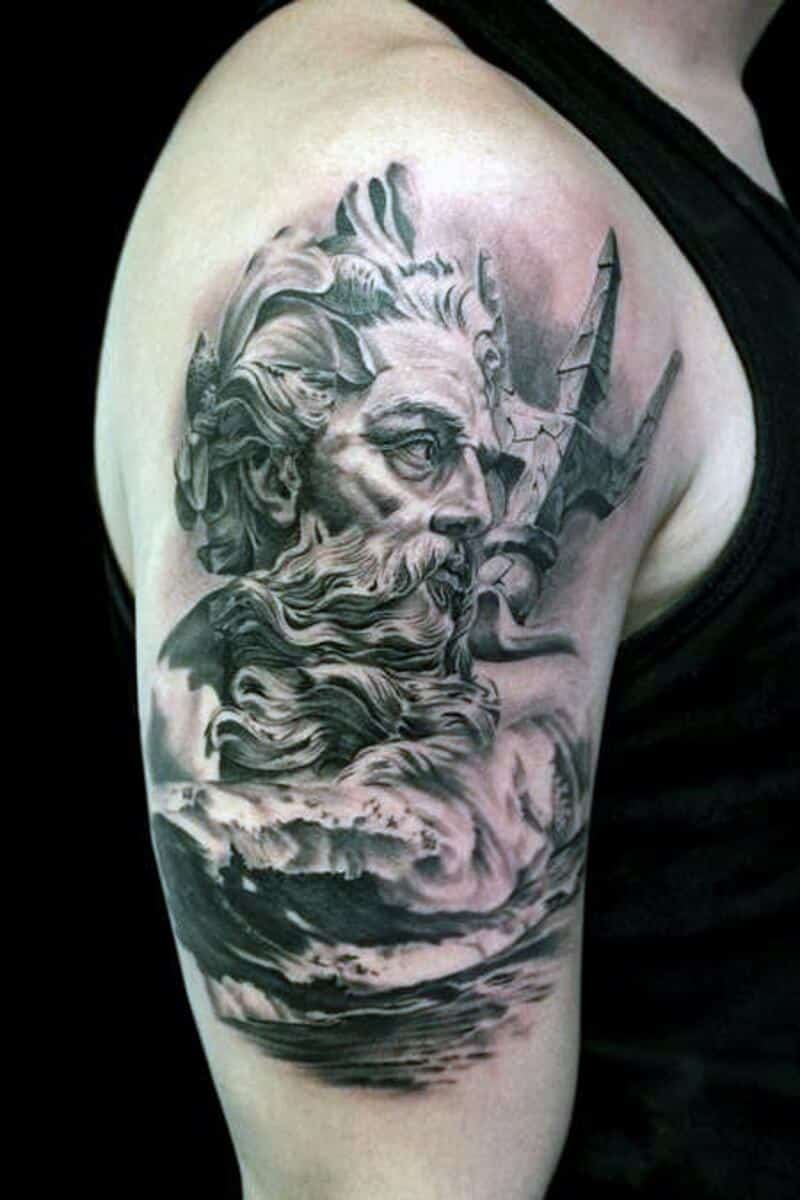 tatouage de manche d'océan mer