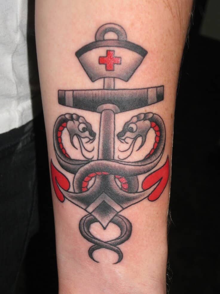 sailor jerry anchor tattoo on arm