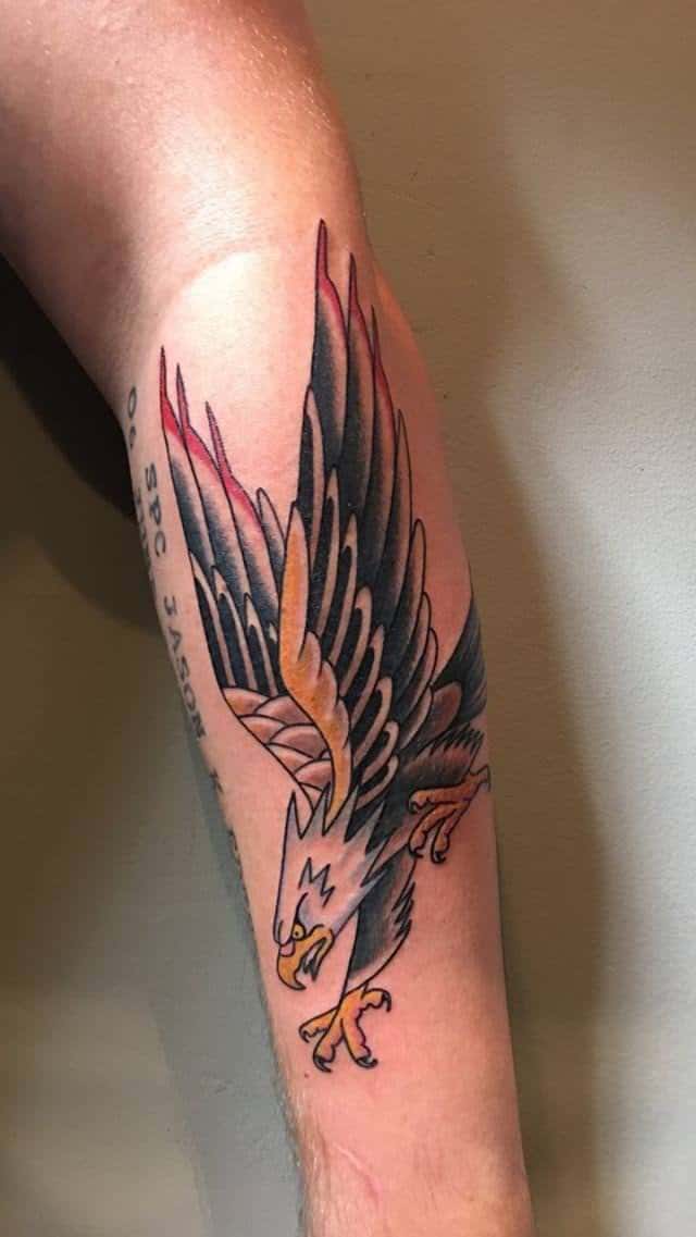 sailor jerry arm tattoo on arm