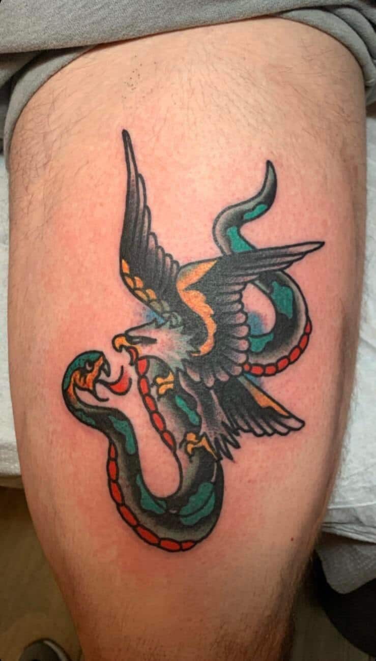 50 Eye Catching Sailor Jerry Tattoo Ideas Utimate Picture Guide   Sailor Jerry Eagle Tattoo 4 