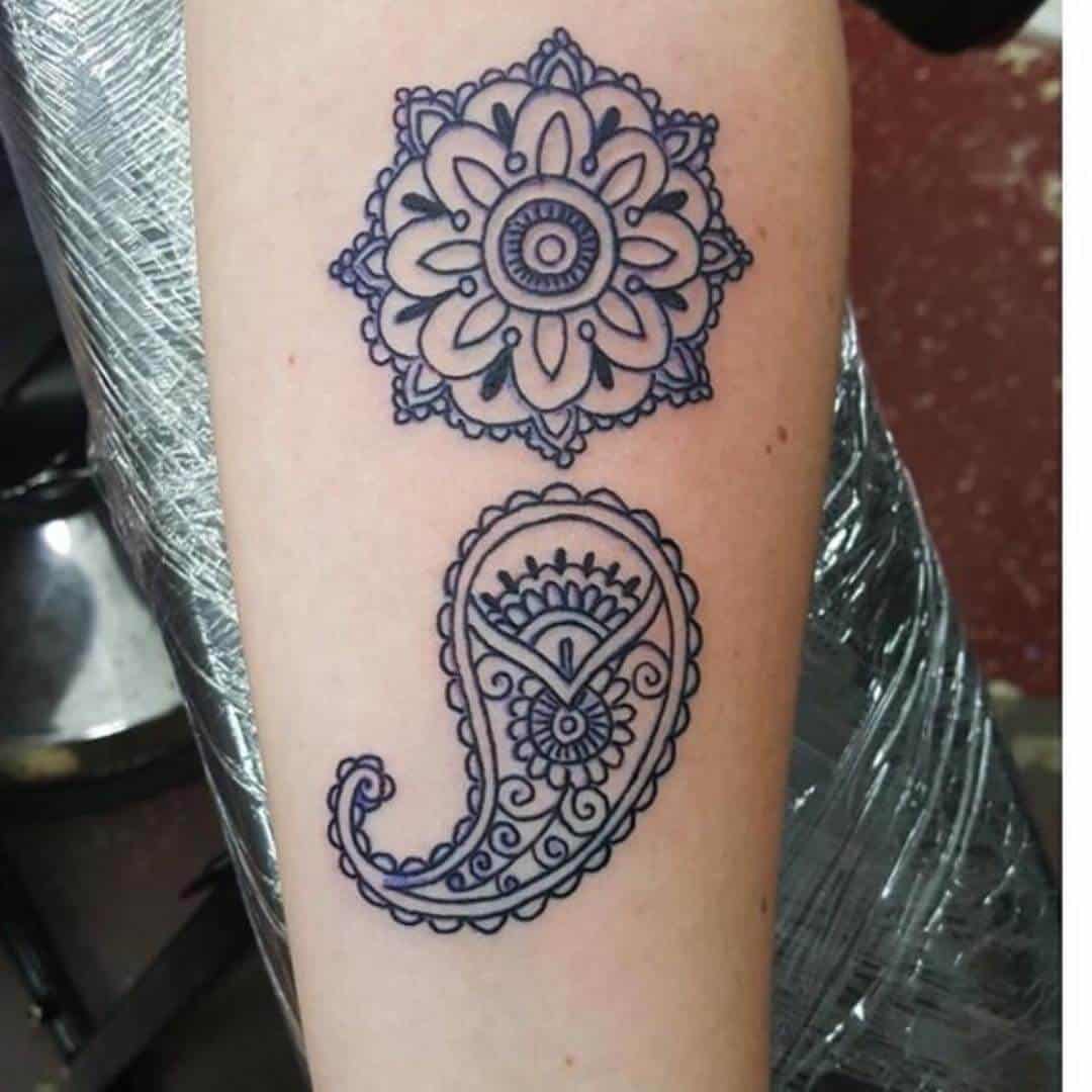 semicolon sleeve tattoo