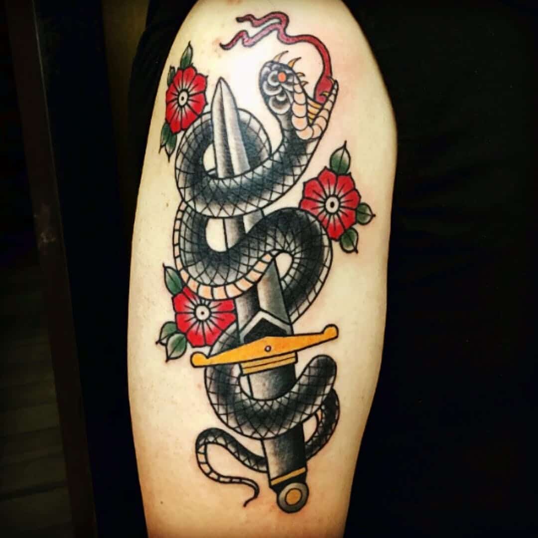 snake and dagger tattoo