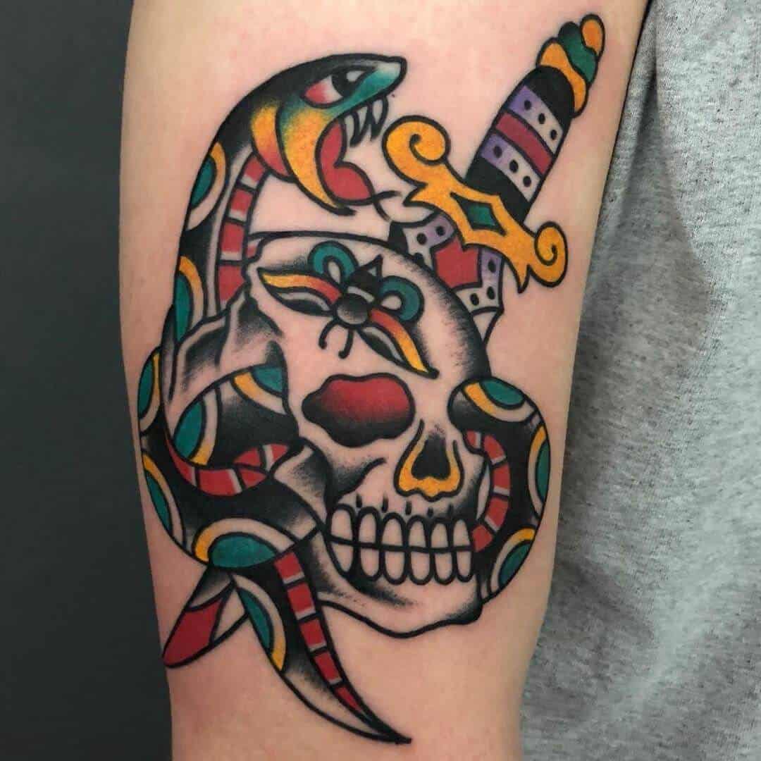 snake and dagger tattoo