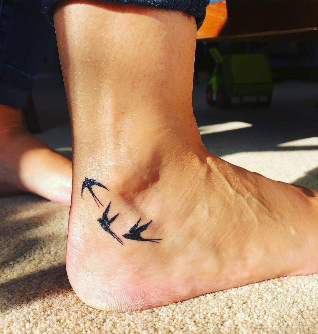 sparrow ankle tattoo
