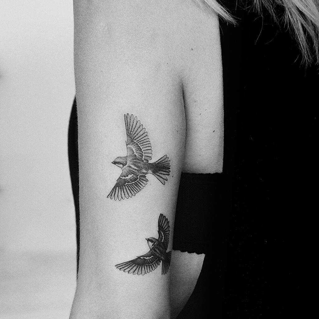 sparrow arm tattoo
