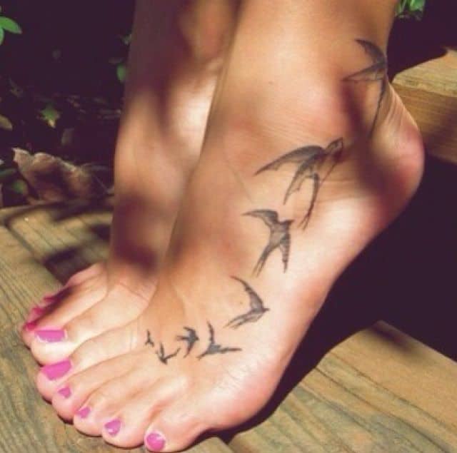 sparrow foot tattoo