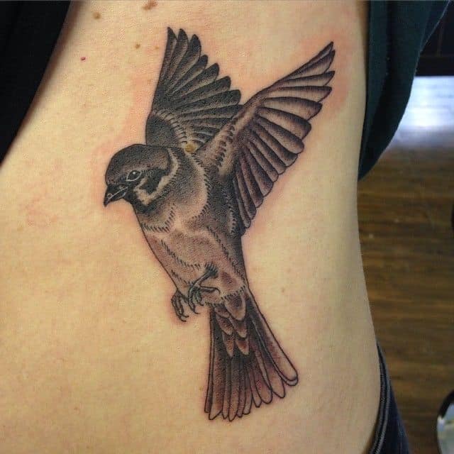 sparrow rib tattoo