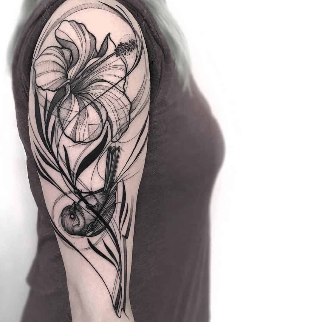 sparrow sleeve tattoo