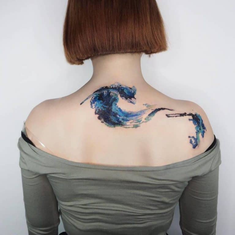 100 Of The Most Incredible Ocean Tattoo Ideas Inspiration Guaranteed   Watercolor Ocean Tattoo 5 768x768 