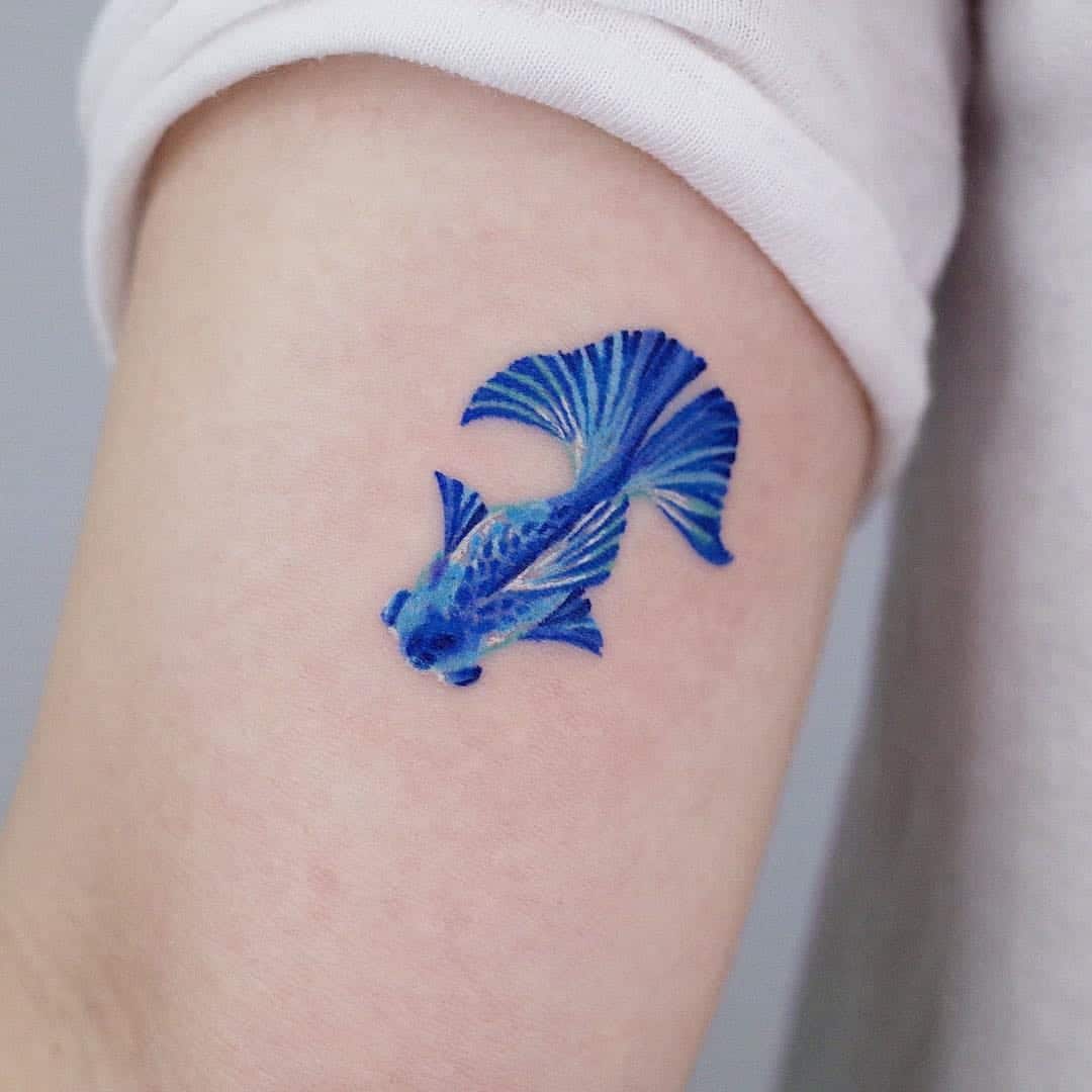 waterverf zee schepsel tattoo