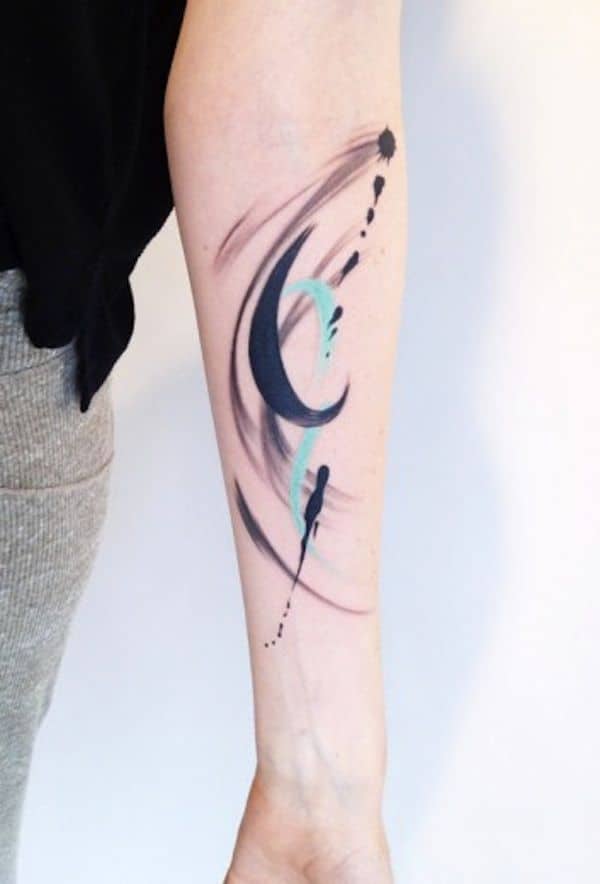 watercolor sleeve tattoo