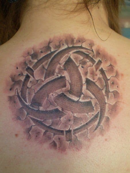 Stone tattoo, Cross tattoo designs, 3d tattoo