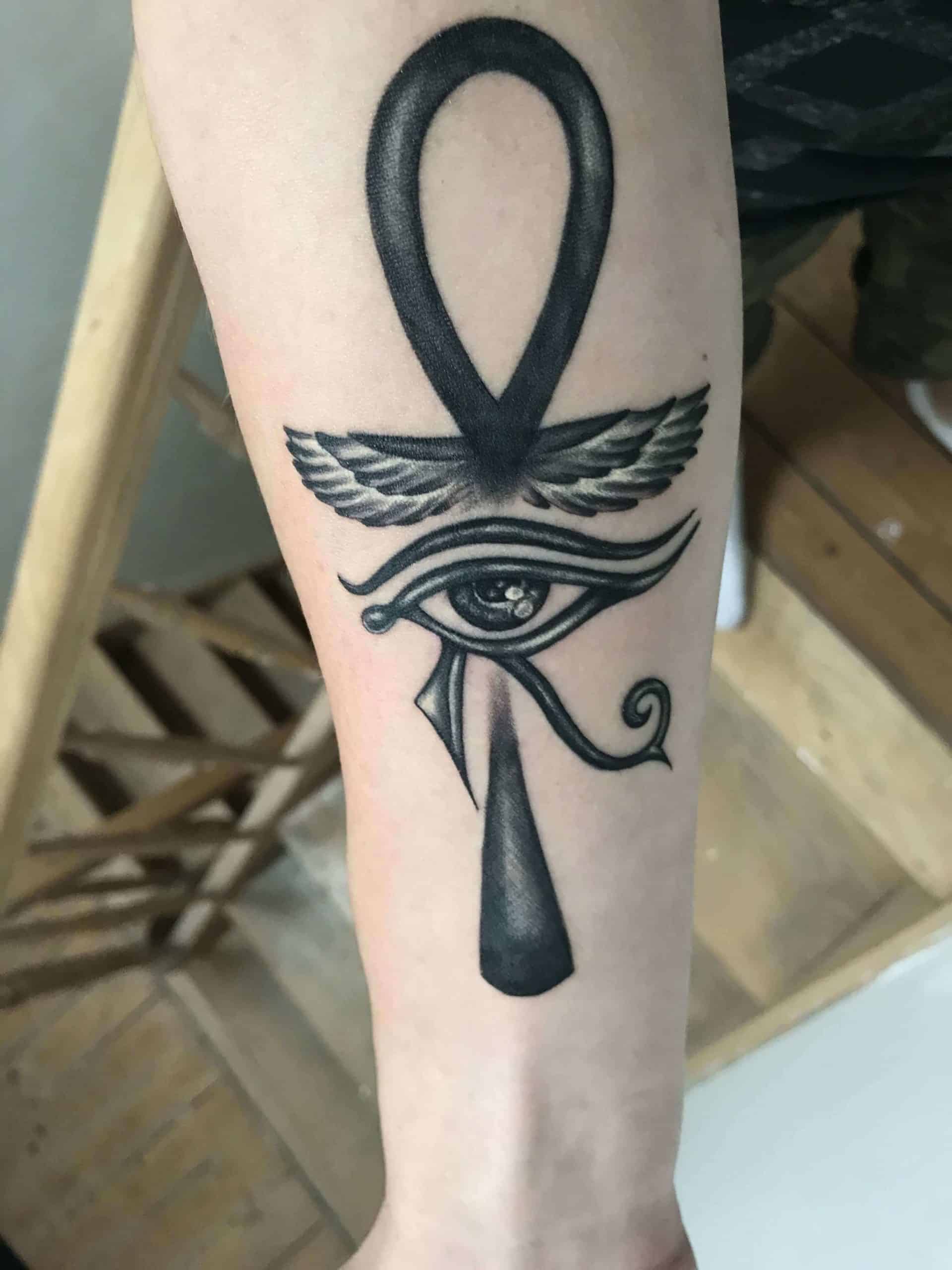 ankh arm tattoo