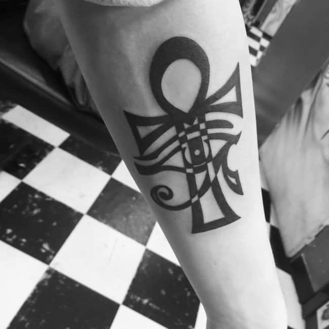 ankh tattoo on arm