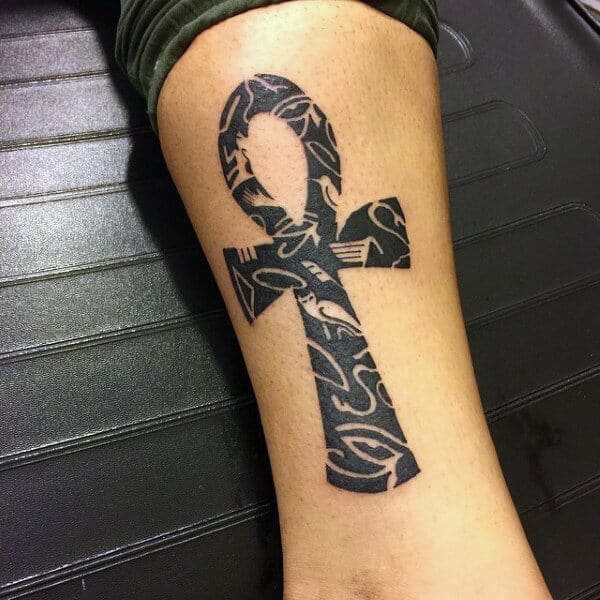 ankh arm tattoo