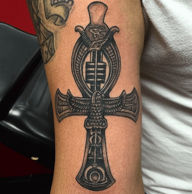 ankh tattoo on arm