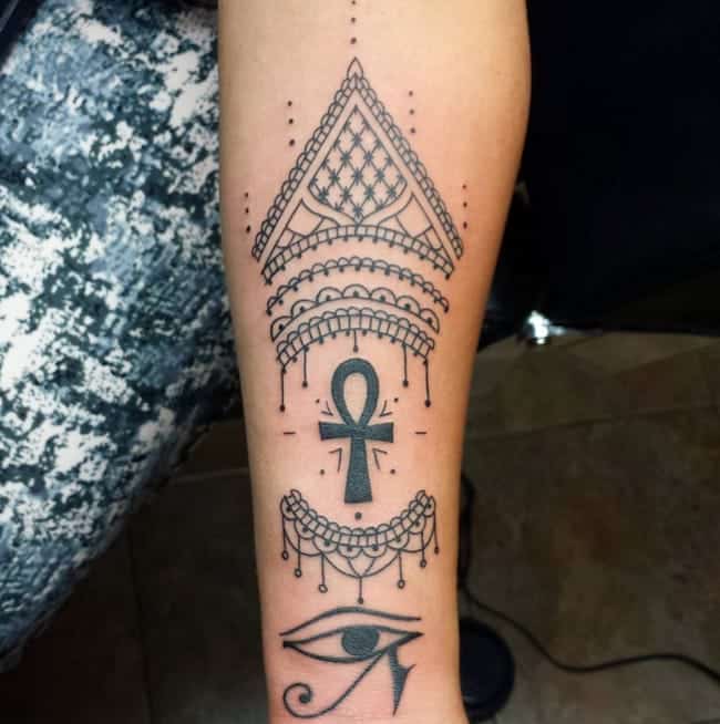 ankh arm tattoo