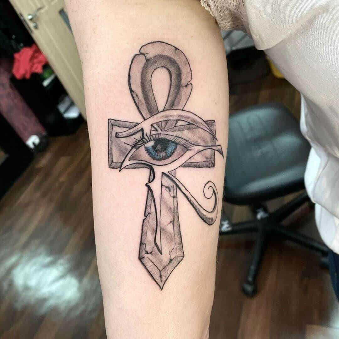 ankh tattoo on arm