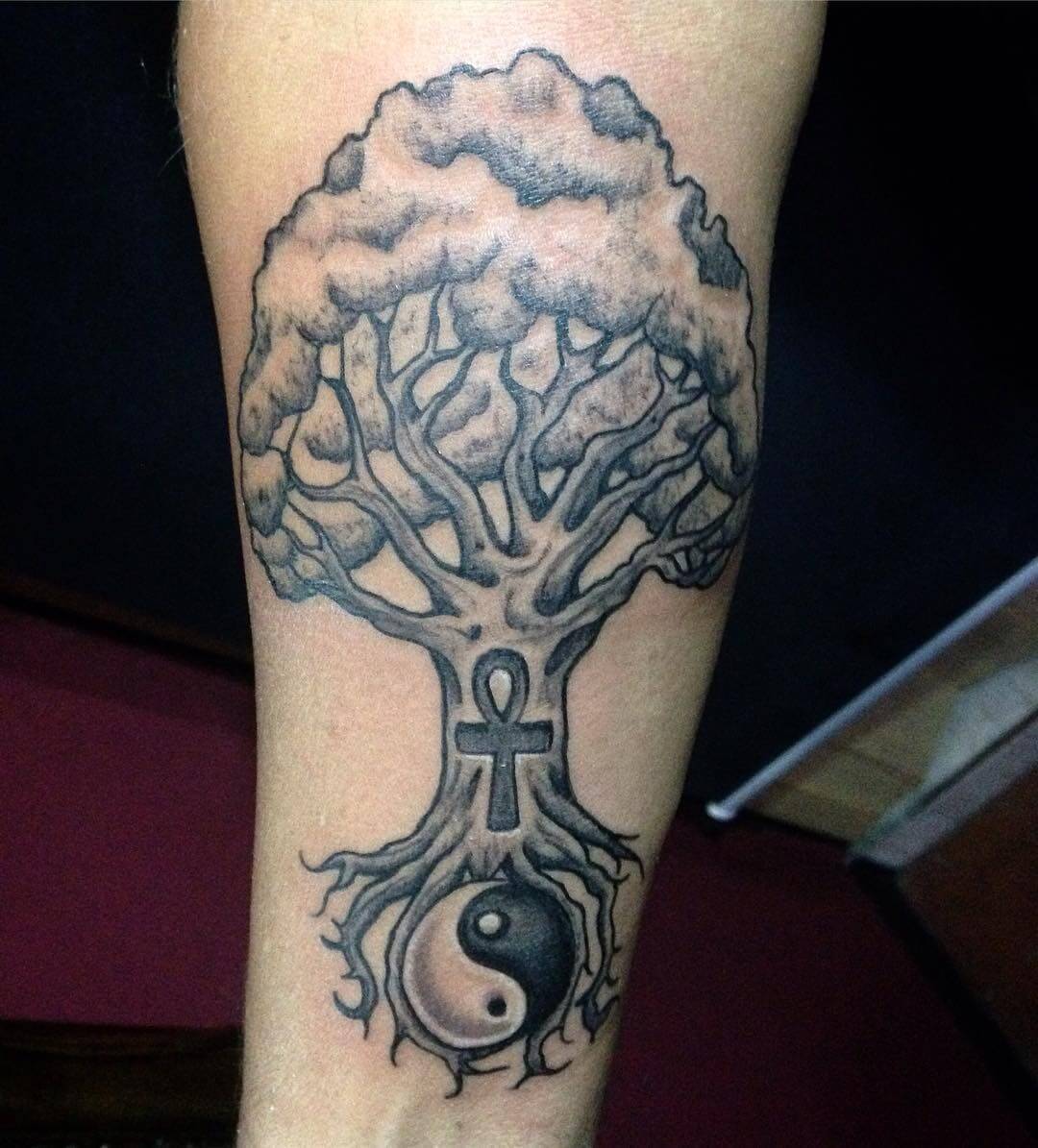 ankh tattoo on arm