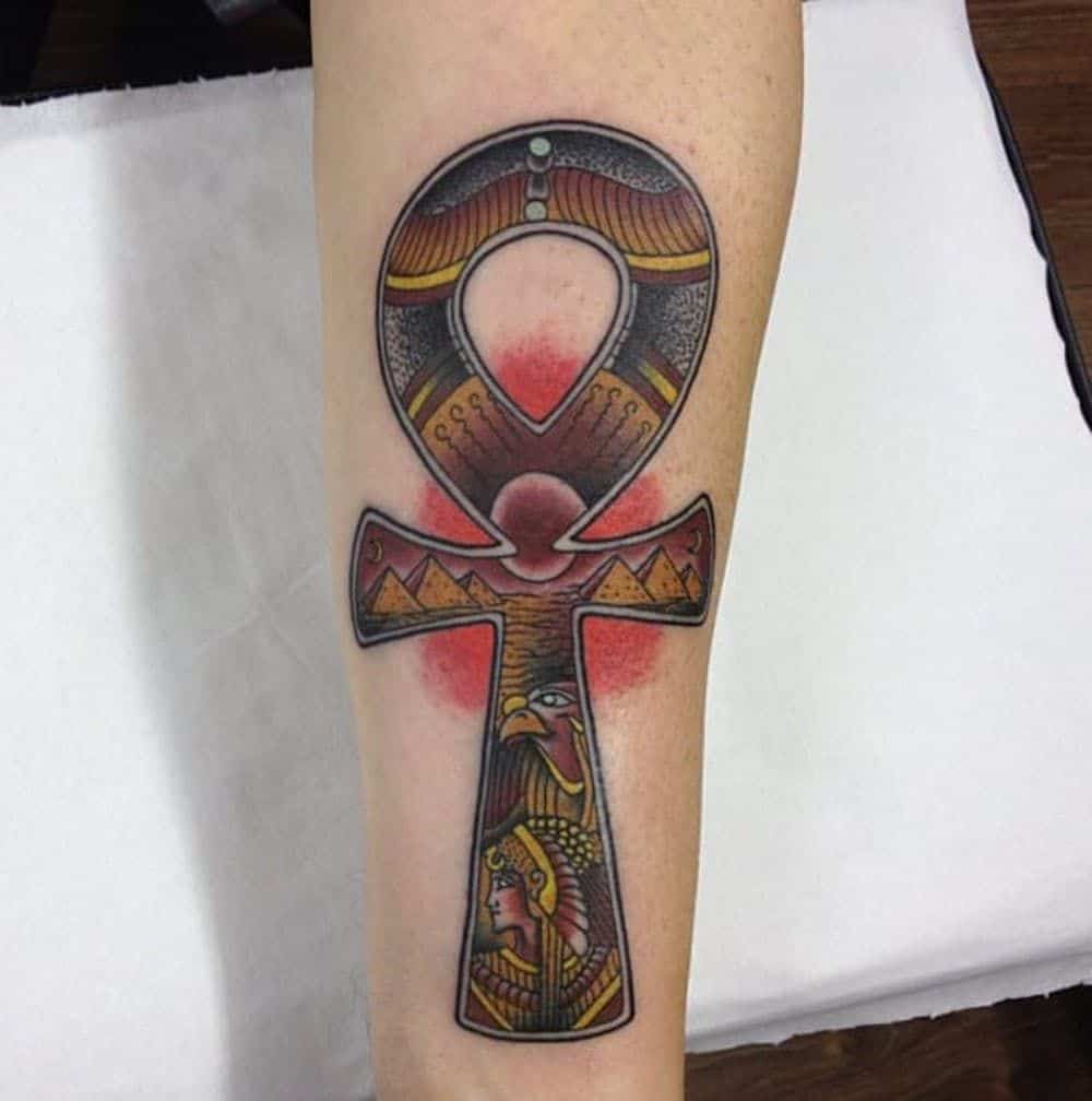 ankh tattoo on arm