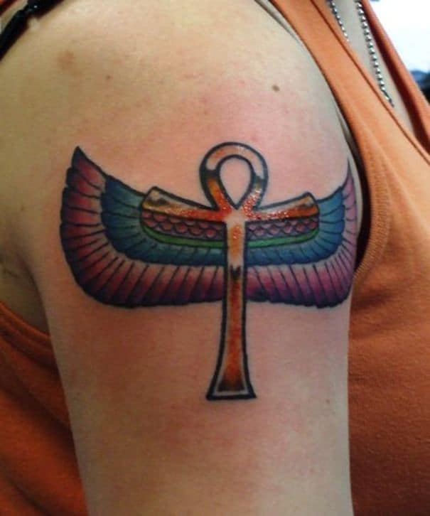 ankh tattoo on arm