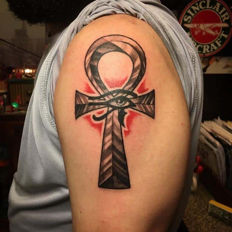 ankh arm tattoo