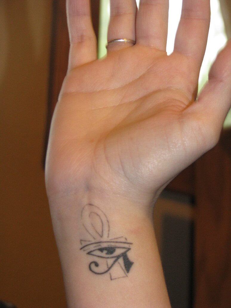 ankh wrist tattoo