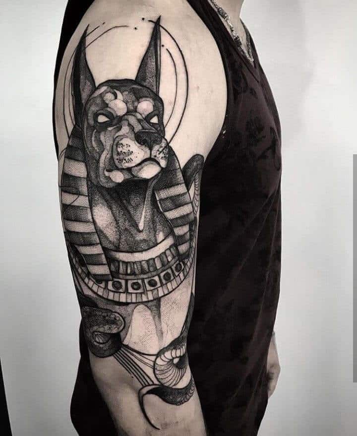 anubis arm tattoo