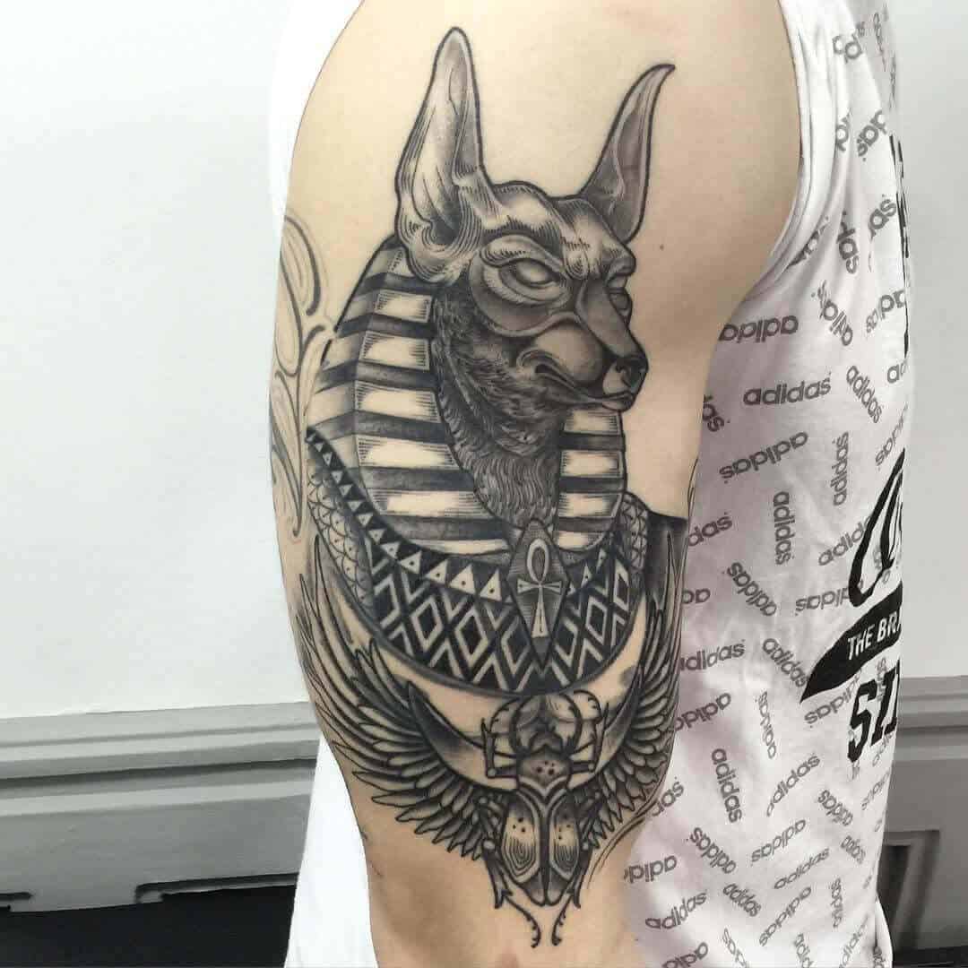 anubis arm tattoo