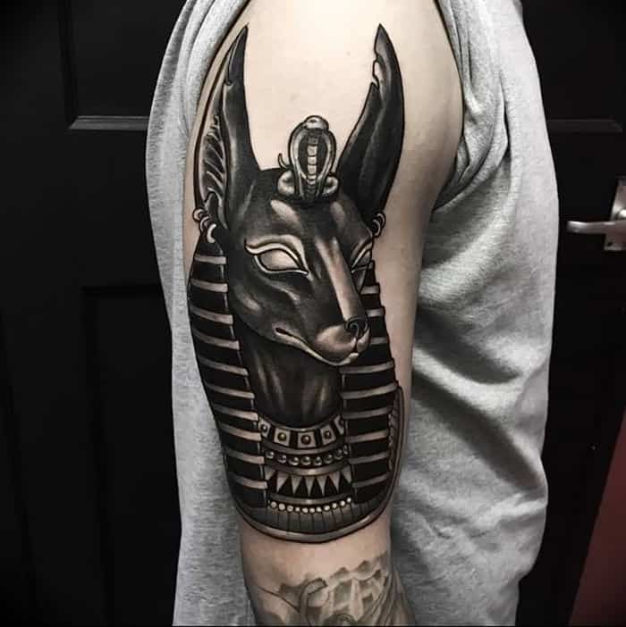 Large Arm Sleeve Tattoo Ancient Egypt Anubis Waterproof Temporary Tatto  Sticker Lion Rome Clock Body Art Full Fake Tatoo Men - AliExpress