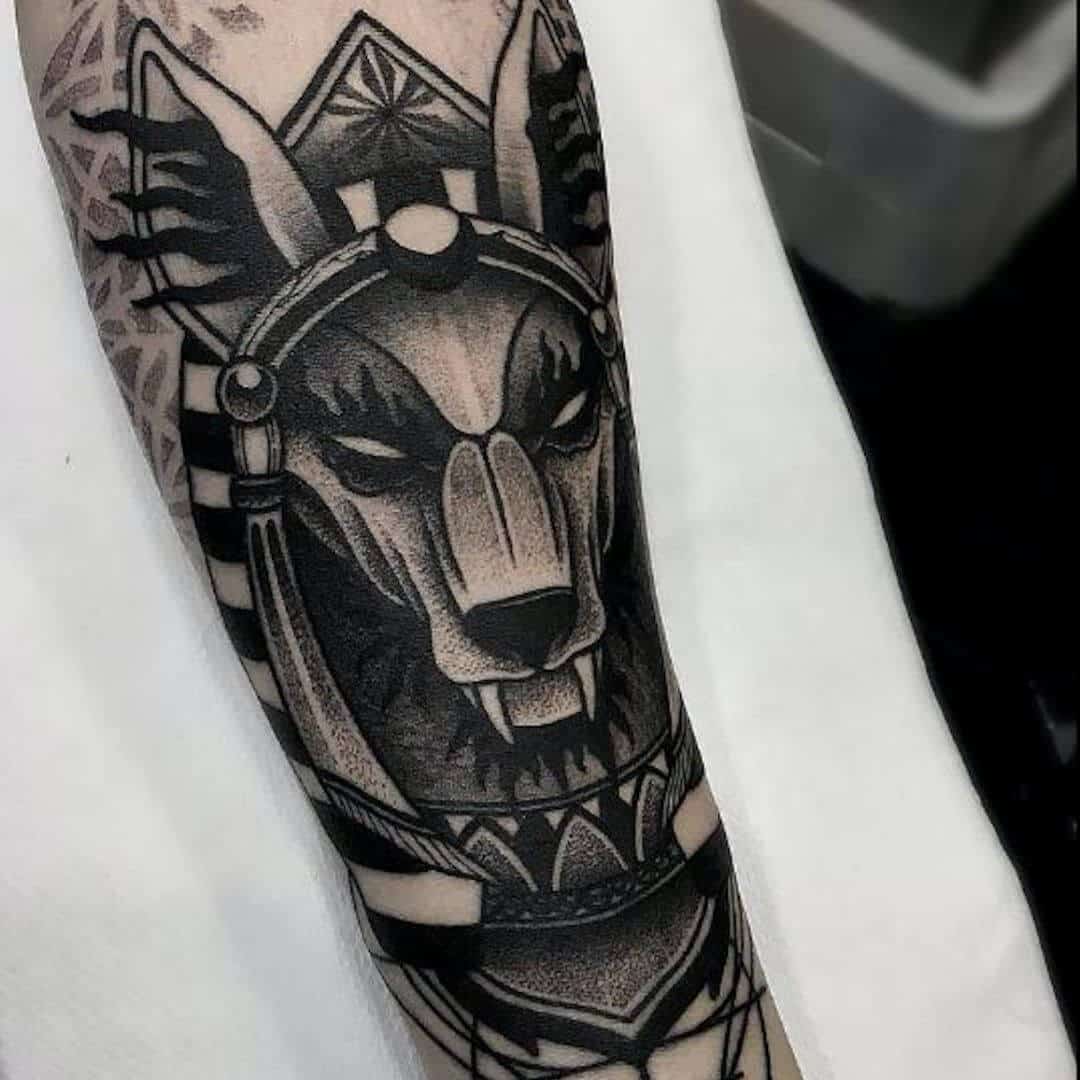 anubis drawing tattoos