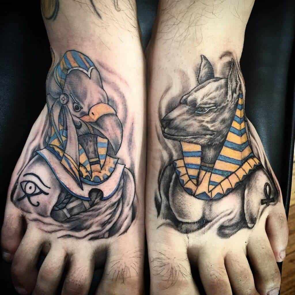 Anubis Tattoo Ideas Leg Tattoo | Anubis tattoo, Egyptian tattoo sleeve,  Egypt tattoo